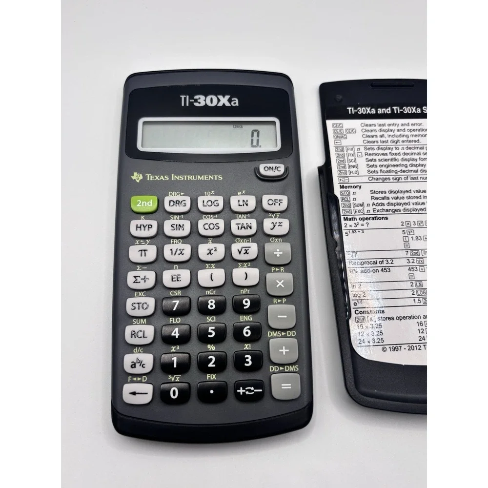 Texas Instruments TI-30Xa Scientific Calculator SAT ACT Approved W/cover Tested